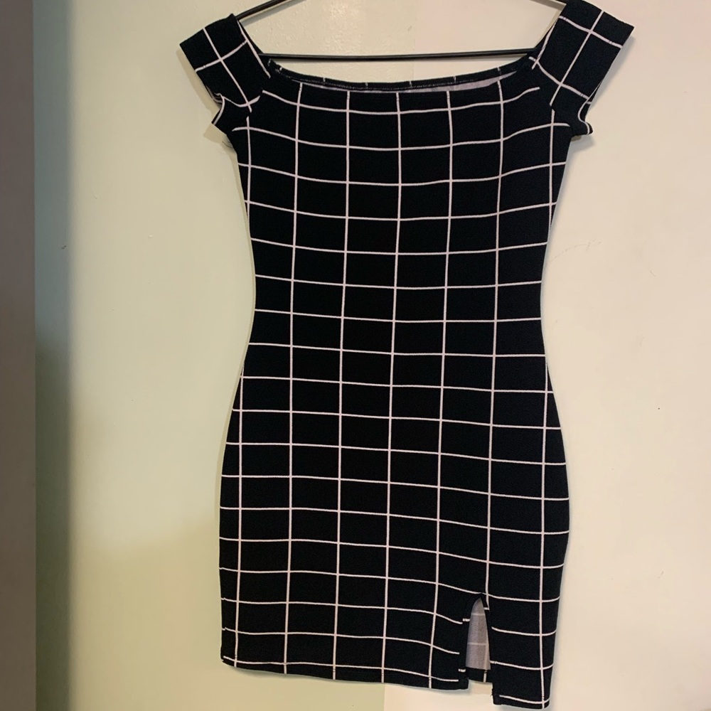 SHEIN black White dress